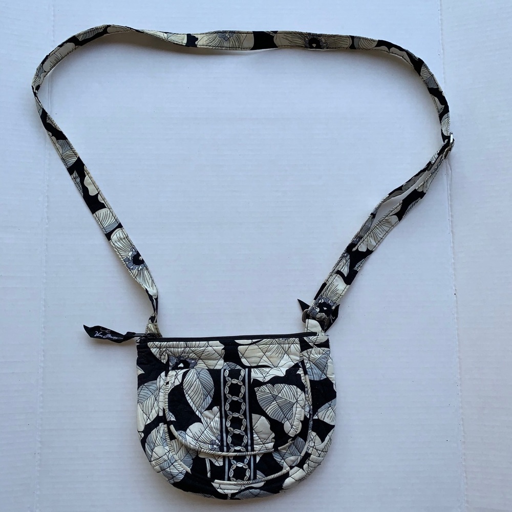 Vera Bradley Black&White Floral Satchel Purse